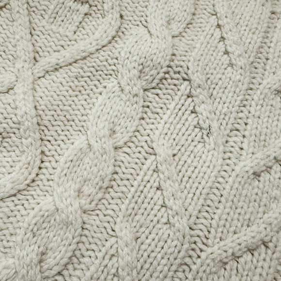 Pacha Cream Cable-Knit Oversized Turtleneck Sweater - Picture 6 of 8